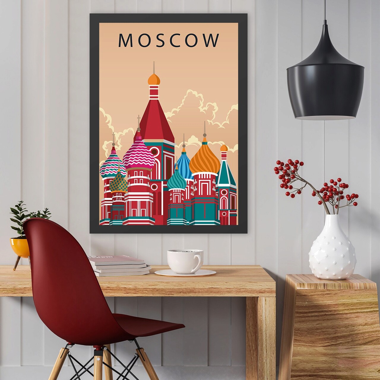 Tablou decorativ, Moscow (55 x 75), Polistiren, Multicolor - imagine 3